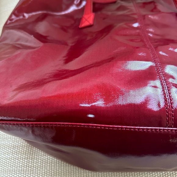 Red TOD’s PVC and leather tote - Picture 8 of 10